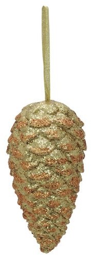 Europalms Euro Palms 83500425 szyszek jodłowych wiszące błyszczące 23 cm, złota 83500425