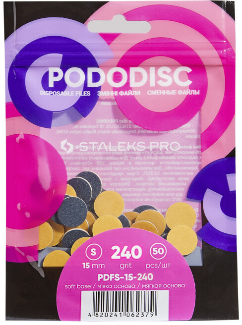 Staleks Staleks Miękkie Nakładki Wymienne Pododisc S 240 grit (50 szt) PDFS-15-240