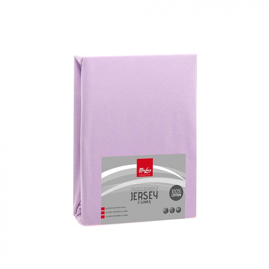 Fl1 PRZEŚCIERADŁO JERSEY Z GUMKĄ 160X200CM J.FIOLET 80A-PRZ-J160JF