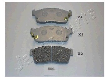 JAPANPARTS Zestaw klocków hamulcowych, hamulce tarczowe PA-809AF