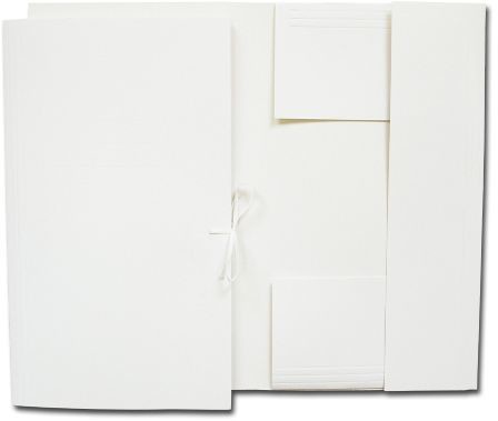 Barbara teczka wiązana tekturowa biała 0401000 401000