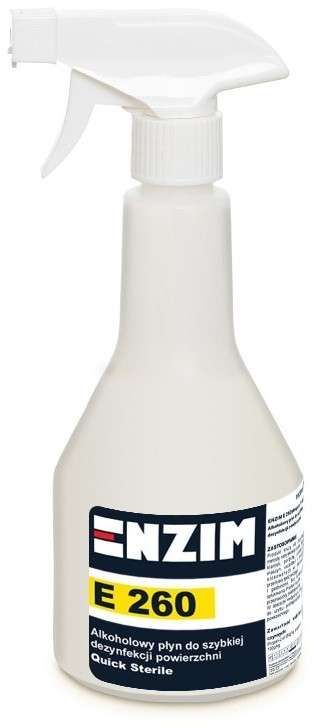 ENZIM ENZIM E260 Alkoholowy płyn do szybkiej dezynfekcji powierzchni QUICK STERILE 0,5L E260
