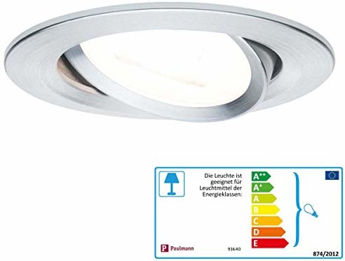 Paulmann obracać Premium EBL Nova okrągły schwenkb maks. 35 W 230 V GU10 51 MM Alu/Alu-cynk 93640