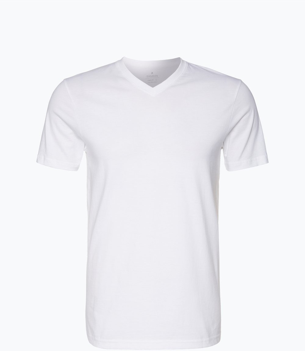 Ragman Ragman - T-shirty męskie pakowane po 2 szt., biały