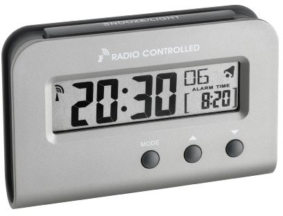 TFA Dostmann TFA 60.2513.54 budzik radiowy, srebrny 60.2513.54