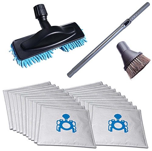 Hossi's Wholesale Puschi mop ssący z mikrofibry, rura do odkurzacza 35 mm, szczotka do odkurzania twardych podłóg. SAUGFLAUSCHISET-20-BEUTEL-00125