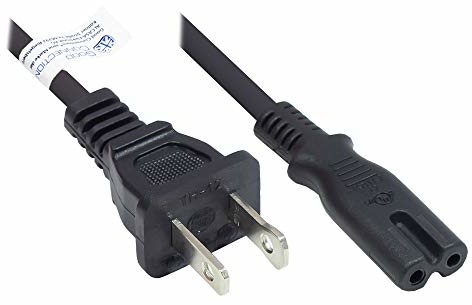 Good Connections P4070-S018 kabel sieciowy, 1,8 m, typ A (NEMA 1-15P) do gniazda C7/Euro 8 (prosty), certyfikat UL, AWG18 czarny