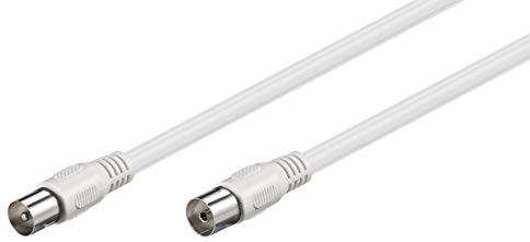 Goobay Kabel antenowy (klasa A+, 95 dB), 3X ekranowany; kabel antenowy (klasa A+, 95 dB), 3X ekranowany, 10 m, biały - wtyk koncentryczny > gniazdo koncentryczne (całkowicie ekranowane) 4040849588112