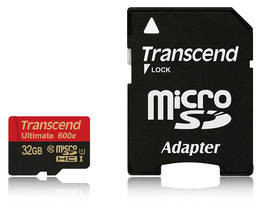 Transcend MicroSDHC 32GB Class 10 UHS-1 U1 + adapter (TS32GUSDHC10U1)