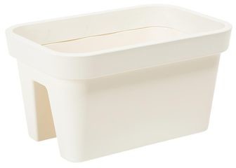 LAMELA Donica balkonowa na balustradę 45 x 29 cm plastikowa kremowa LOBELIA