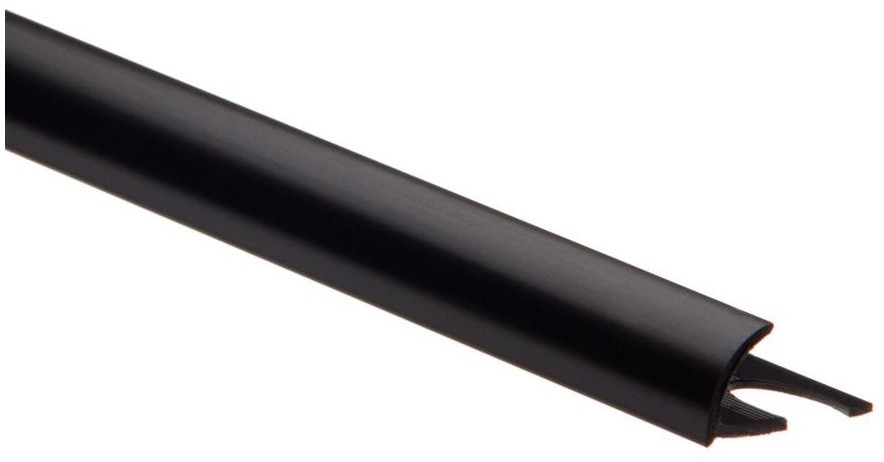 STANDERS Profil do glaury zewnetrzny półokrągły PVC 12 mm / 2.5 m Czarny Standers