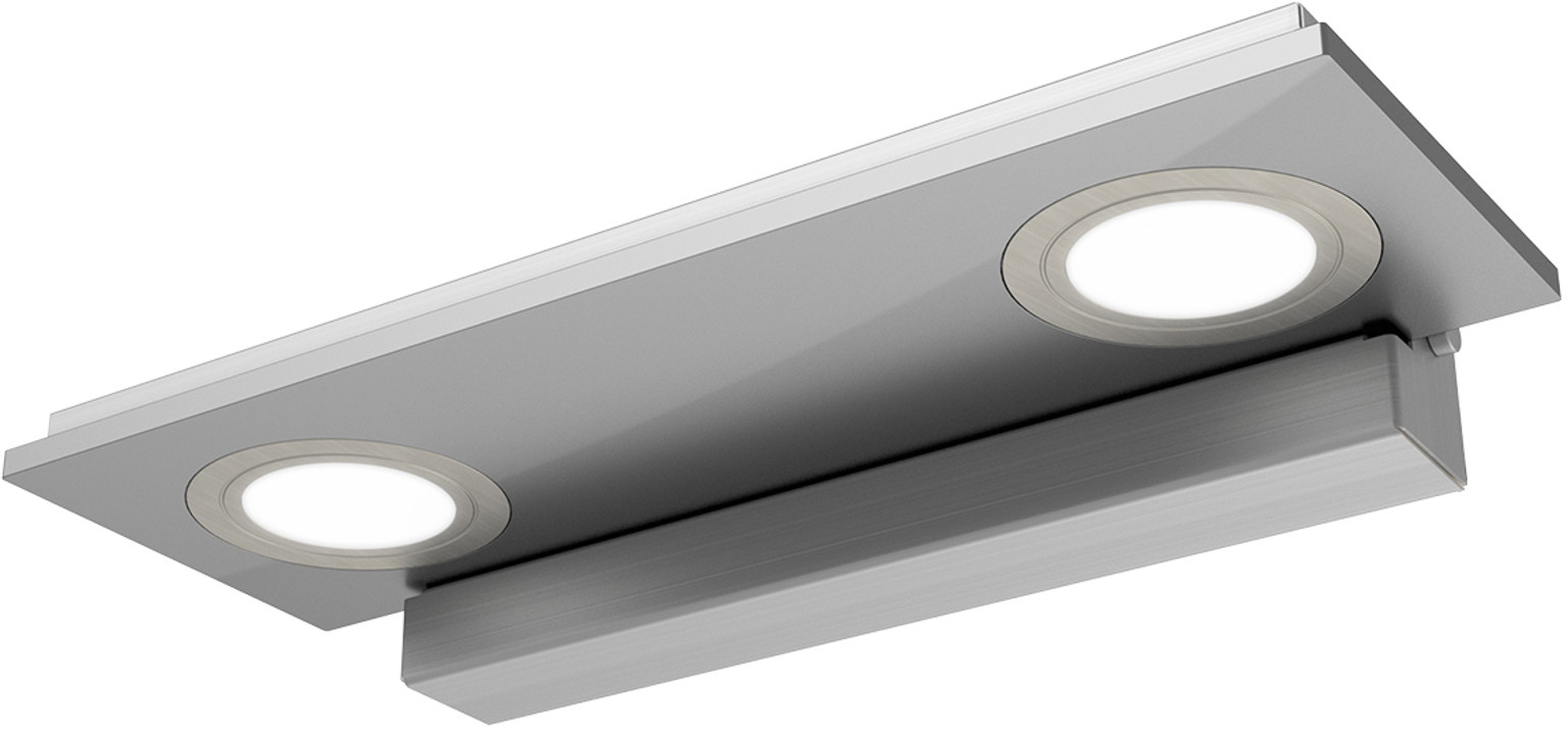 Evotec 2-punktowa lampa sufitowa LED Pano, metal