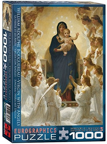 Eurographics Puzzle Jungfrau z aniołkiem autorstwa Williama Adolphe Bouguereau (1000 części)