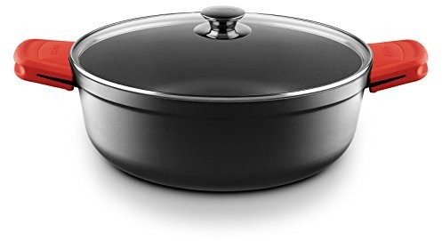 Castey Induction garnek do gotowania, wysokiej jakości, czerwona, 20 cm IO20