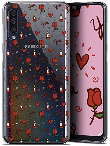 Samsung Caseink Etui ochronne do Galaxy A50, bardzo cienkie, świece Love i róże CRYSPRNTA50RLOVEROSES