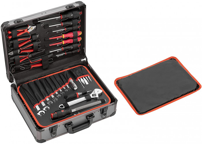 Gedore GEDORE red ALLROUND universal set in aluminum case 138 pieces tool set with reversible ratchet SW 8mm 24mm