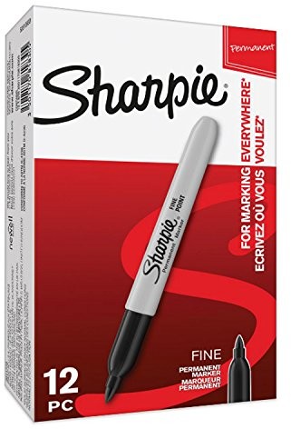 Sharpie S0810950 marker niezmywalny, cienki, 12 szt., czarny 12 szt. S0810930