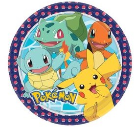 Amscan Talerzyki urodzinowe Pokemon 23 cm 8 szt 9904820