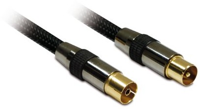 Metronic 419002 kabel antenowy, męski na żeński, 5 m, czarny 419002