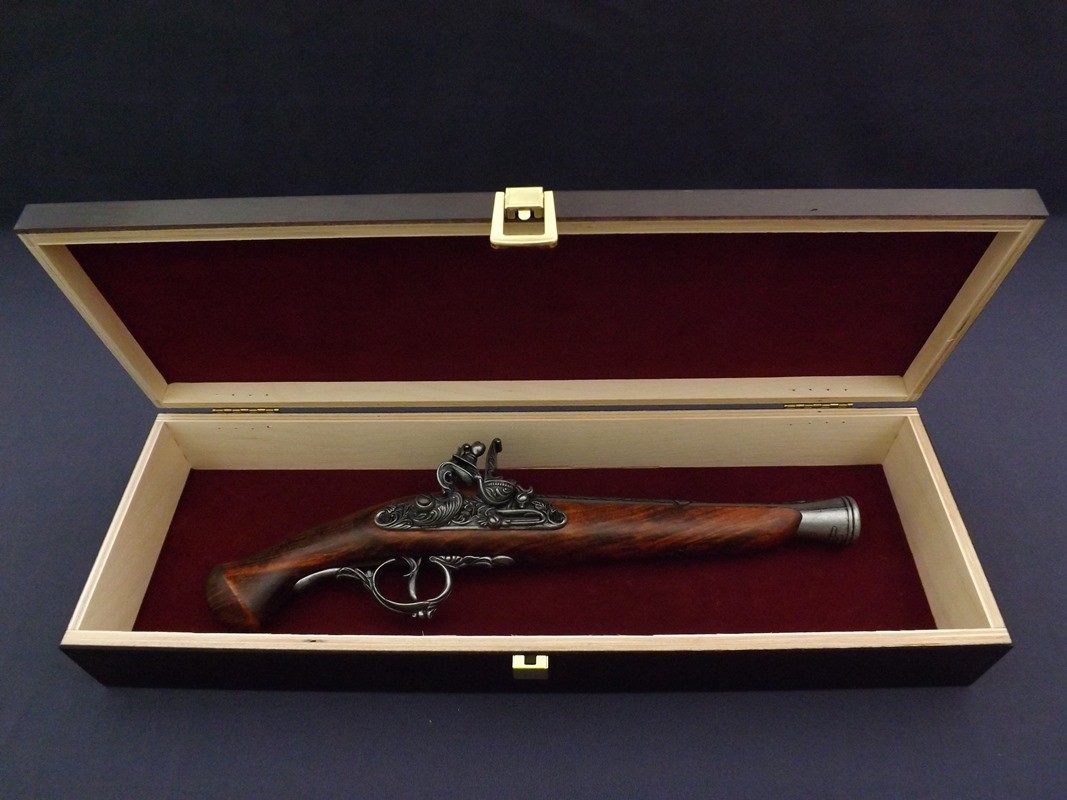 Denix SA REPLIKA NIEMIECKI PISTOLET SKAŁKOWY W PUDEŁKU MODEL 1260G+P01 1260G+P01