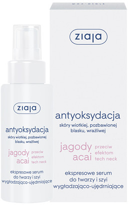 Ziaja Ltd Zakład Produkcji Leków Jagody Acai ekspresowe serum do twarzy i szyi wygładzająco-ujędrniające 50 ml 7067659