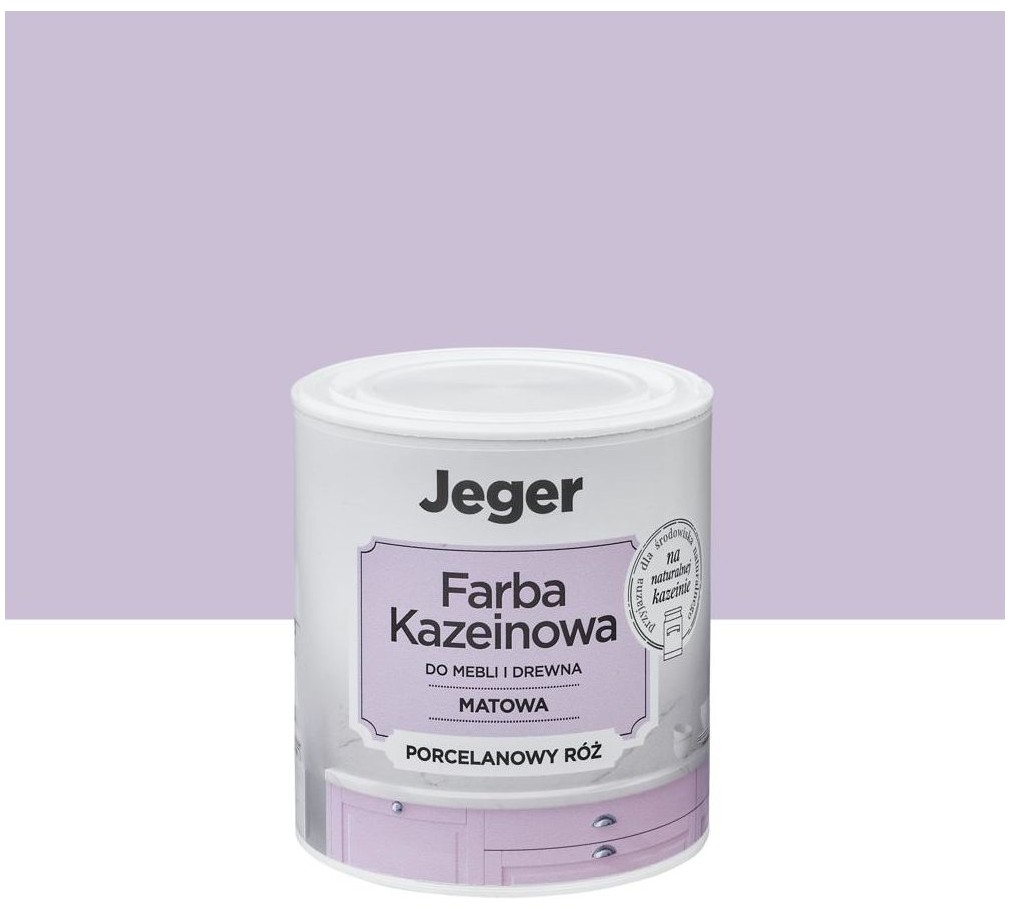 JEGER Farba kazeinowa 0.5 l porcelanowy róż matowa Jeger