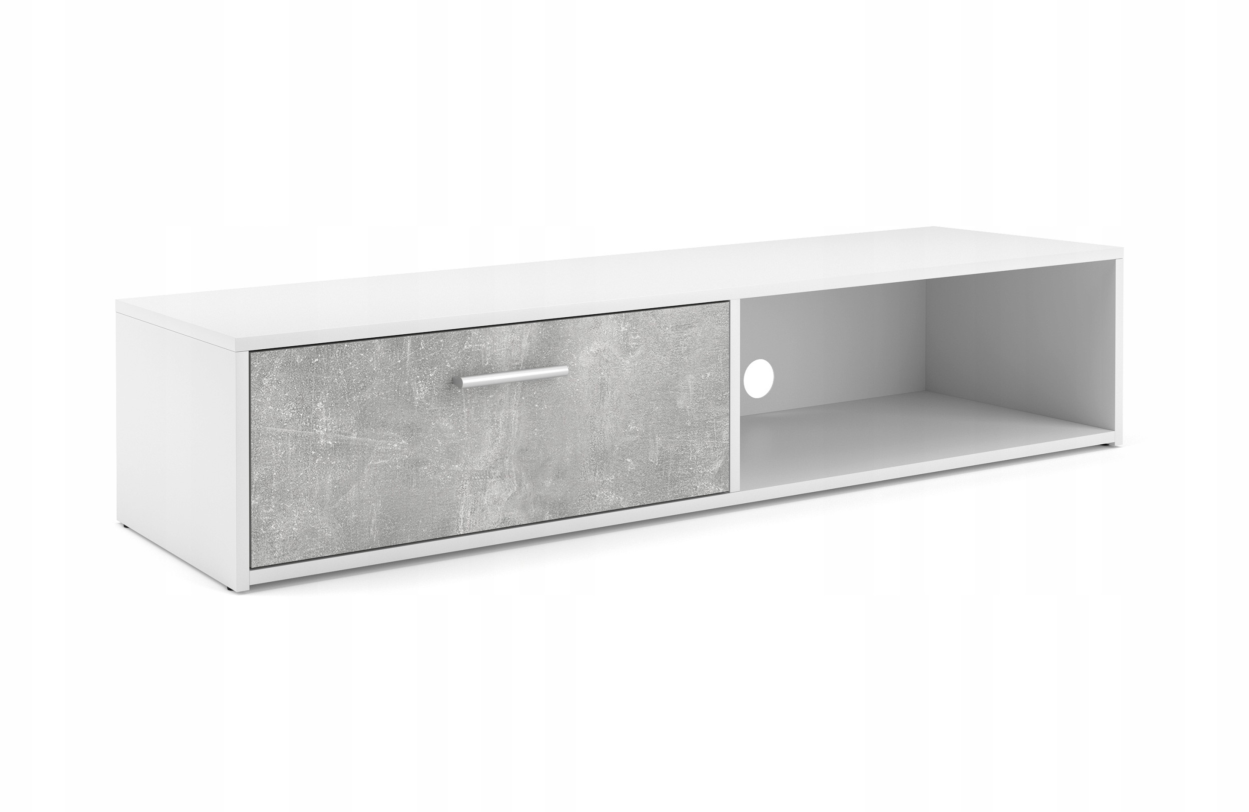 Stolik Rtv Simple Szafka Tv Komoda 140 biały/beton