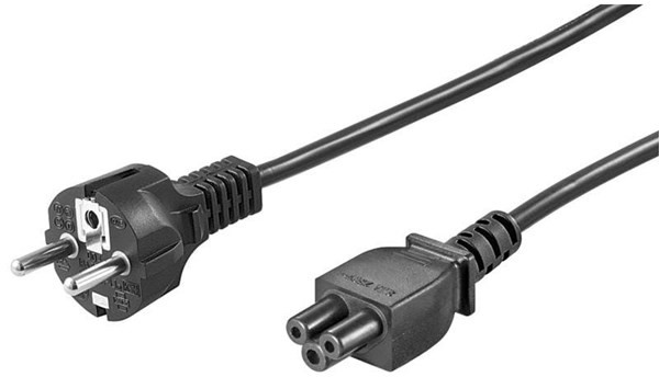 Goobay Kabel zasilający - Kabel zasilający 3 pin do laptopów - prosty - 1 (93586)