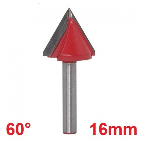 Frez VHM 3D 16mm 60 stopni chwyt 8mm carving