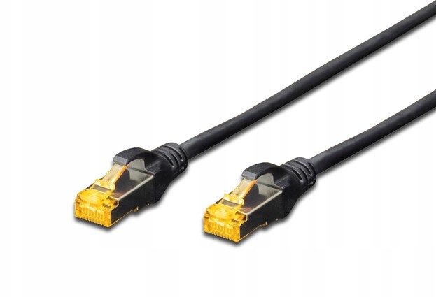 Kabel Patchcord cat 6a S/ftp Lszh 0,5 m czarny