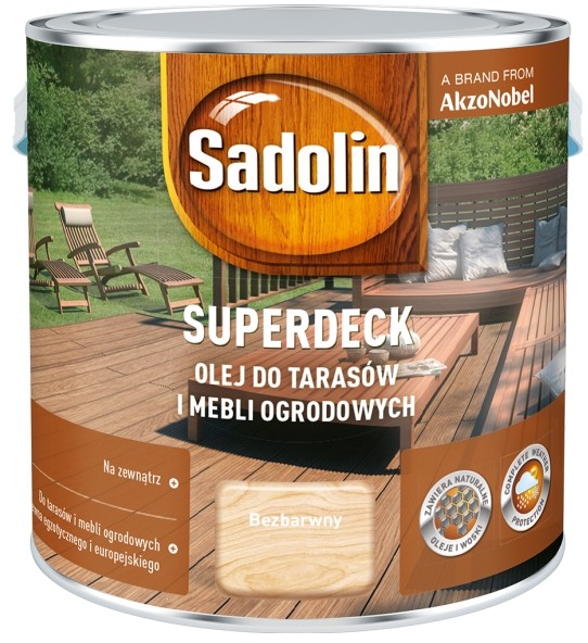 Sadolin Impregnat Olej Superdeck Bezbarwny 2,5 L