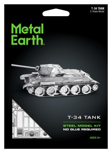 Metal Earth Fascinations Czołg T-34 model do składania metalowy.
