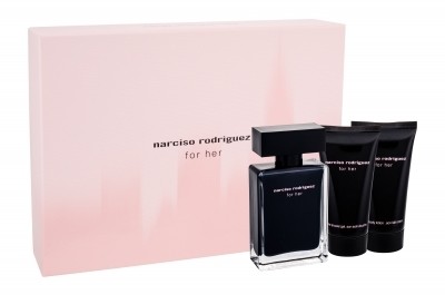Narciso Rodriguez For Her zestaw Edt 50 ml + Balsam do ciała 50 ml + Żel pod prysznic 50 ml dla kobiet
