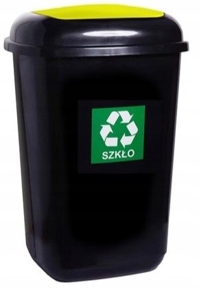 Kosz Do Segregacji Śmieci ,,szkło'' 45L Zielony