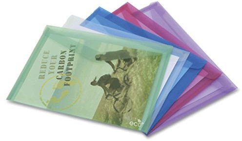 Rapesco EKO A4+ Teczka Kopertowa na Zatrzask - Różne Kolory - 5 Sztuk 1039