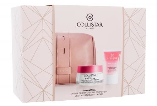 Collistar Idro-Attiva Set zestaw Krem do twarzy na dzień 50 ml + maseczka do twarzy 15 ml + kosmetyczka