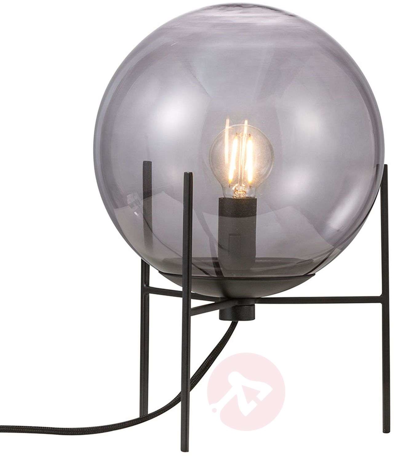 Nordlux Lampa stołowa Alton ze szklanym kloszem szary dym