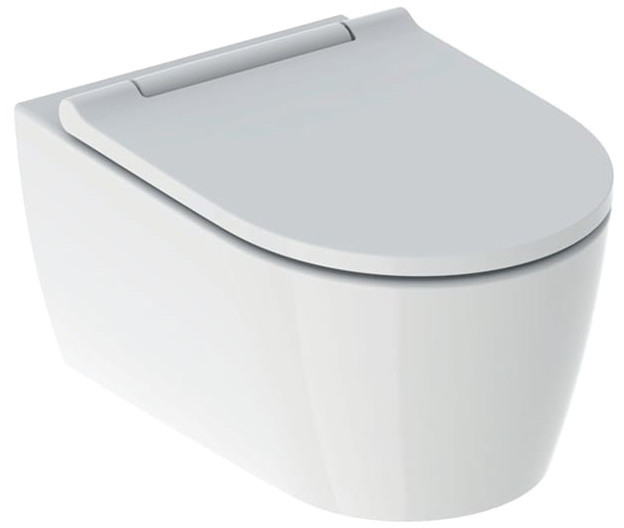 Geberit Ceramika One Toaleta WC 54x37 cm bez kołnierza + deska wolnoopadająca cienka biała 500.201.01.1