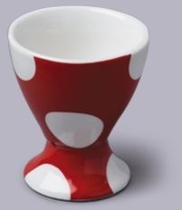 W.m. bartleet & sons Kieliszek na jajko w kropki - czerwony