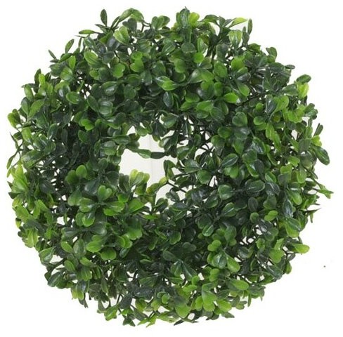 Sztuczny wieniec Listki zielony, śr. 23 cm