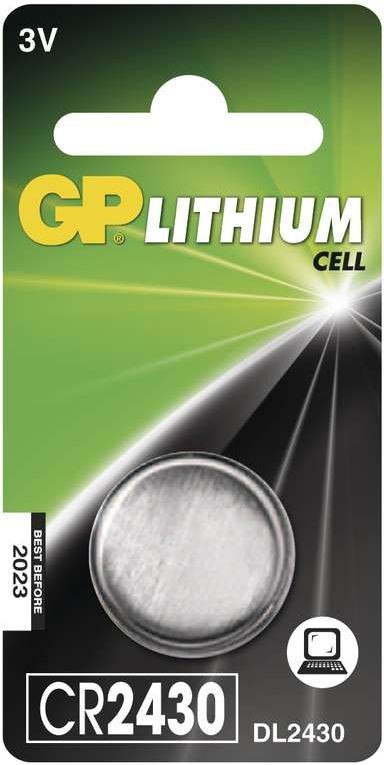 GP LITHIUM BUTTON CELL CR2430 CR2430 1-P