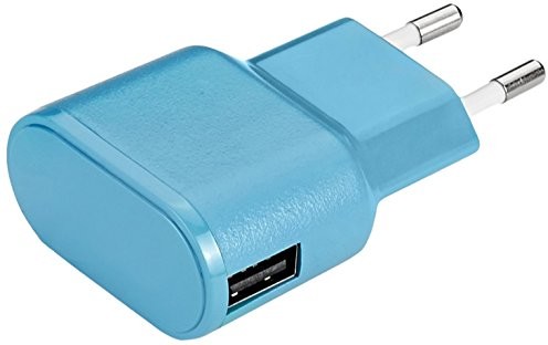 Aiino Wall Charger zasilacz USB ładowarka gniazdko 1 port USB 1 A do urządzeń Samsung - niebieski 8050444843475