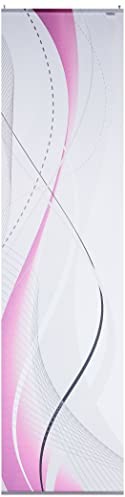 Home Fashion Carlisle 87152 ozdobna, przesuwna zasłona z kolorowym nadrukiem cyfrowym, wymiary 245 x 60 cm , fioletowy, 245x60 cm 87152-763