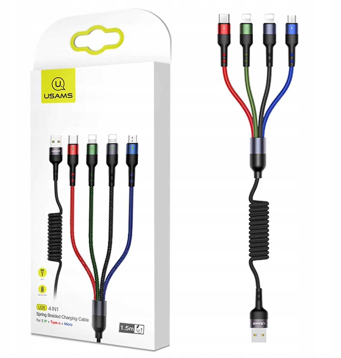 USAMS Kabel 4W1 Szybki Micro/typ-c/do Iphone