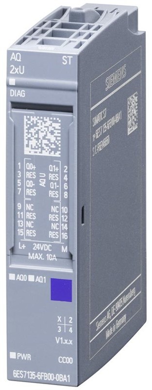 Siemens Simatic et 200sp analog output module aq 2xi standard 6ES7135-6GB00-0BA1