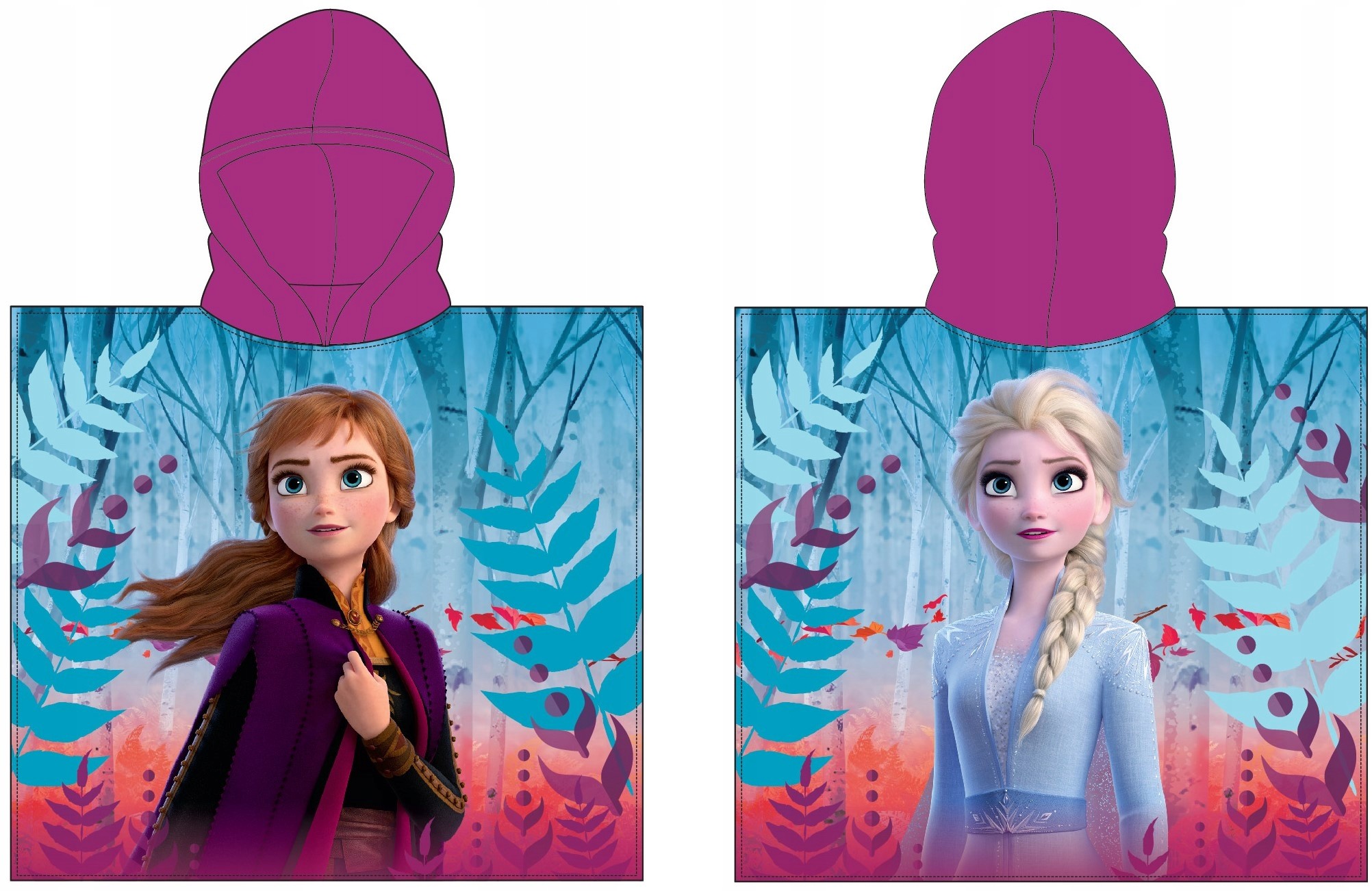 Frozen Kraina Lodu ręcznik poncho 55x110