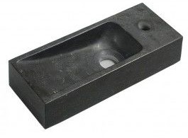 Sapho BLOK umywalka kamienna 38x8x14 cm, czarny Anthrazit 2401-31