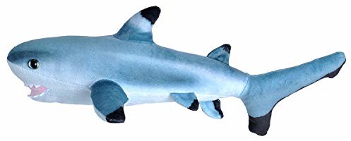 Wild Republic 23413 Soft Living Ocean Mini Black Tip Shark, przytulanka zabawka, 40 cm, wiele 23413