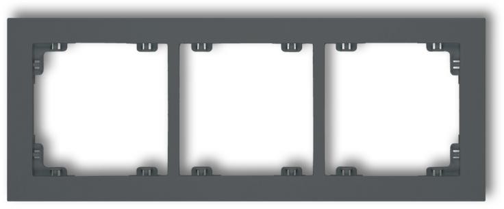 Karlik Deco grafitowy mat ramka 3-krotna 28DR-3 28DR-3