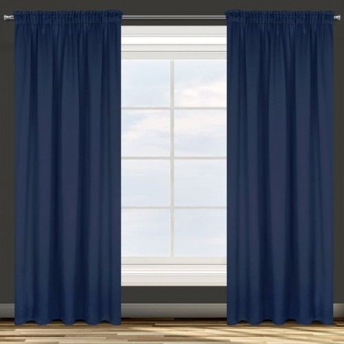 Eurofirany Zasłona Parisa na taśmie 140x270 Granatowa ex-z-parisa-gra-135x270-t